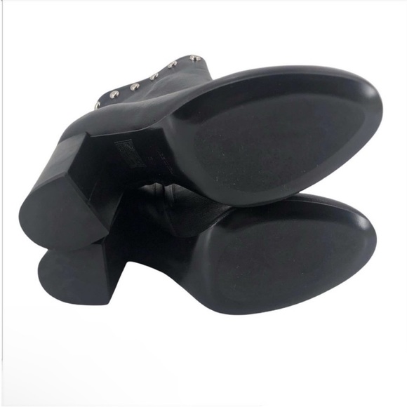 Bianca Di Ankle Bootie Studded Studs Black Leather Womens EU 38 NIB $175 - Picture 4 of 10